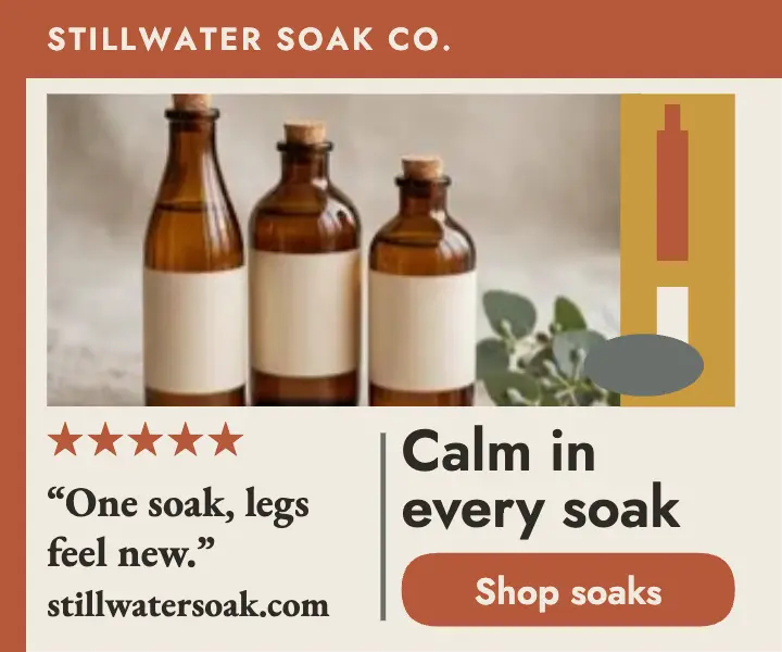 Stillwater Soak customer review mini ad template