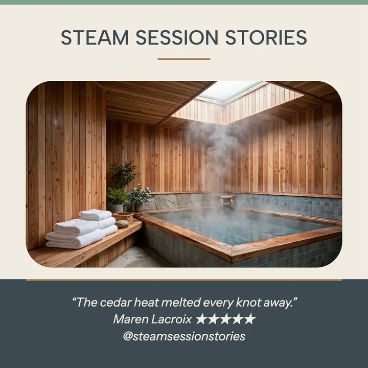 Steam Session Stories sauna podcast cover template