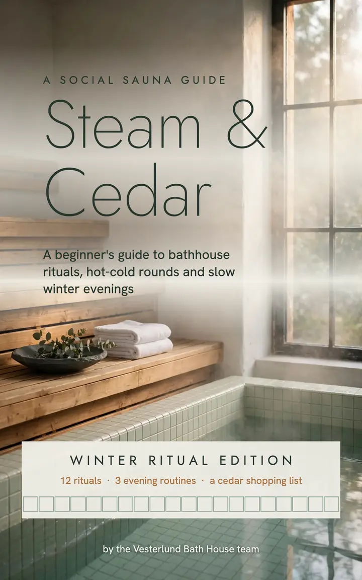 Bathhouse rituals eBook, steam and cedar template