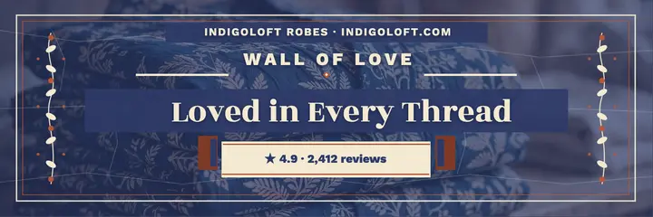 Indigoloft Robes wall of love header: reviews header template