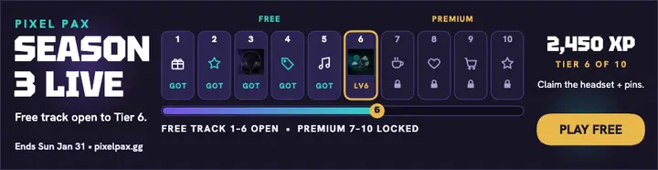 Pixel Pax Season 3 battle pass billboard template