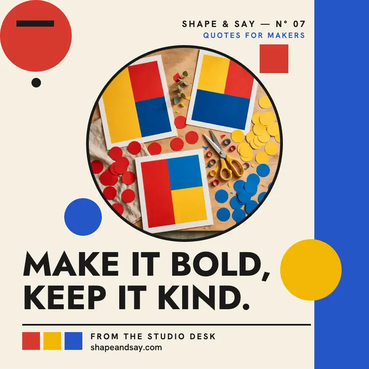 Shape and Say bold studio quote post template