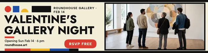 Roundhouse Gallery Night bauhaus billboard template