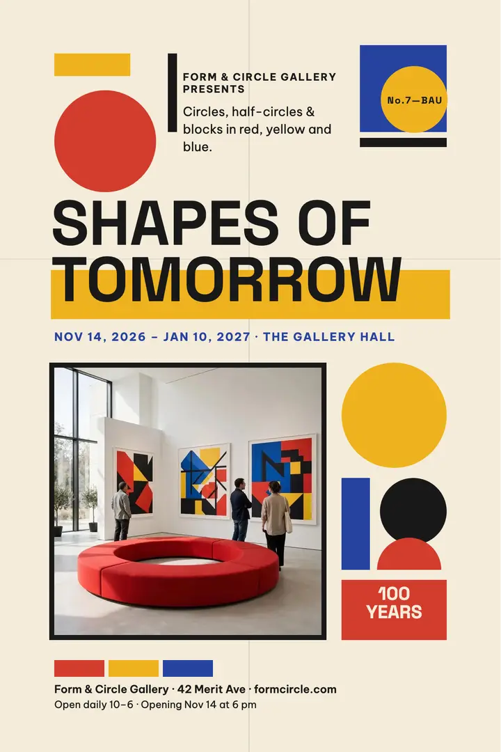Shapes of Tomorrow Bauhaus poster template