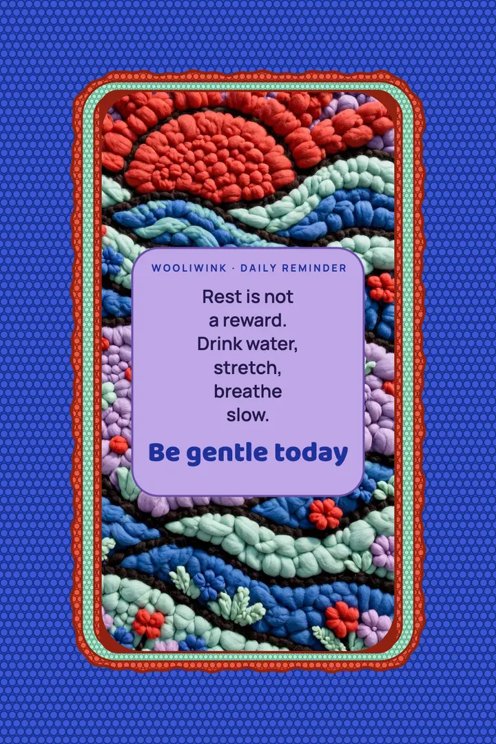 Be gentle today affirmation poster, tufted rug template