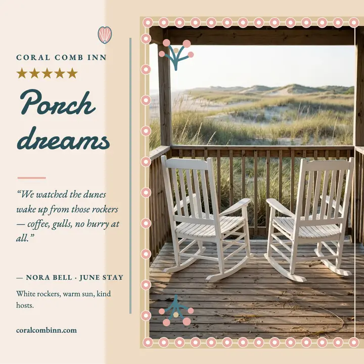 Coral Comb Inn porch guest review template
