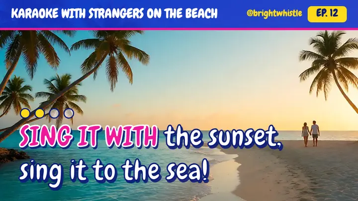 Brightwhistle beach karaoke YouTube thumbnail template