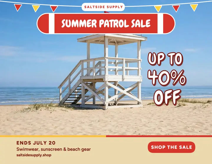 Saltside Supply summer patrol sale flyer template