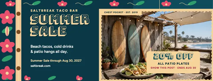 Saltbreak summer sale beach cover template