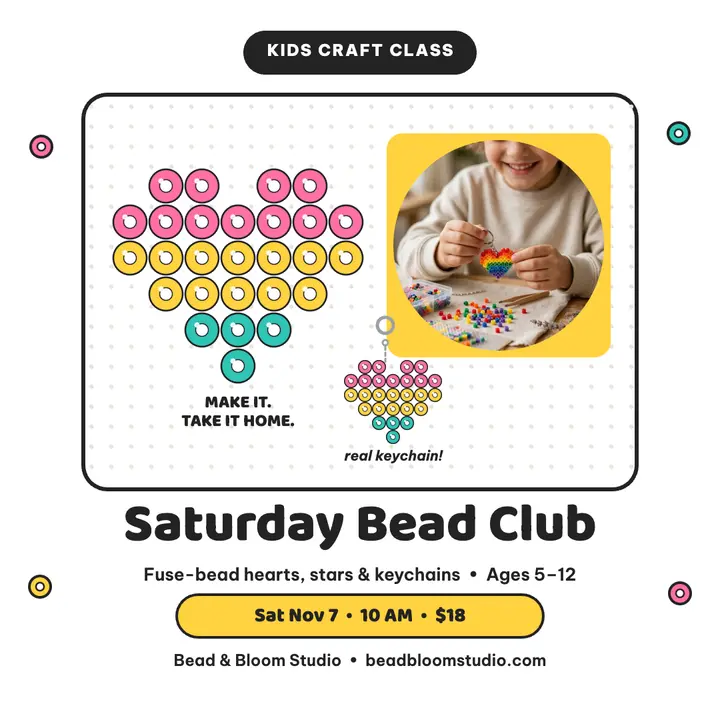 Bead and Bloom Saturday bead club post template