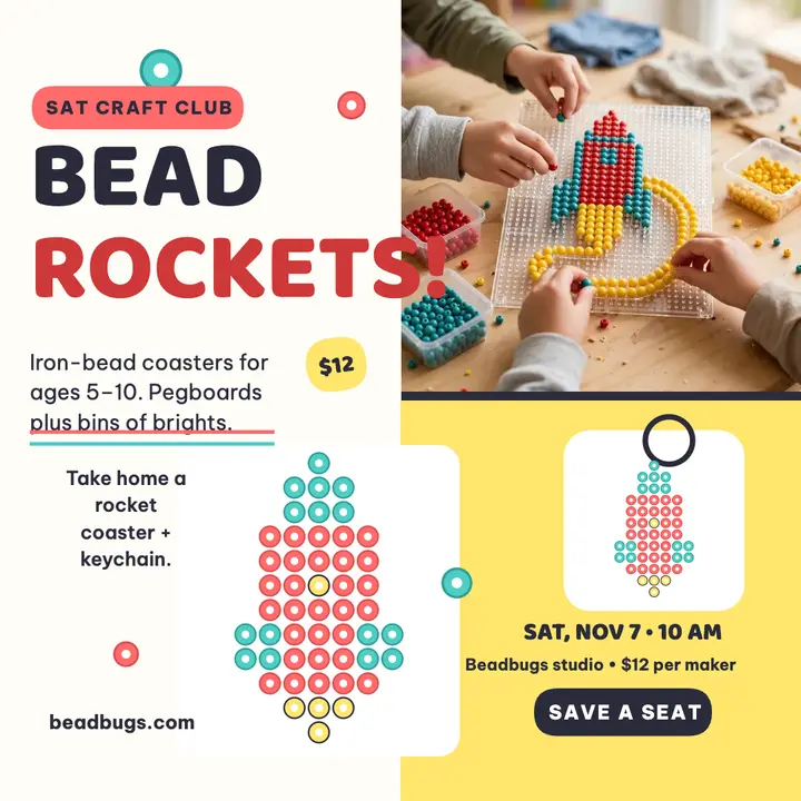 Beadbugs rocket bead class post template