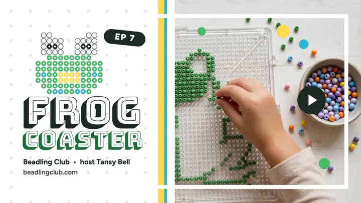 Beadling Club frog coaster class thumbnail template