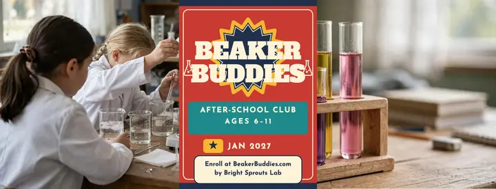 Beaker Buddies science club cover: science club cover template