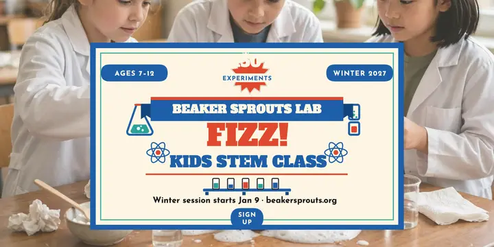 Beaker Sprouts kids STEM class kit post template
