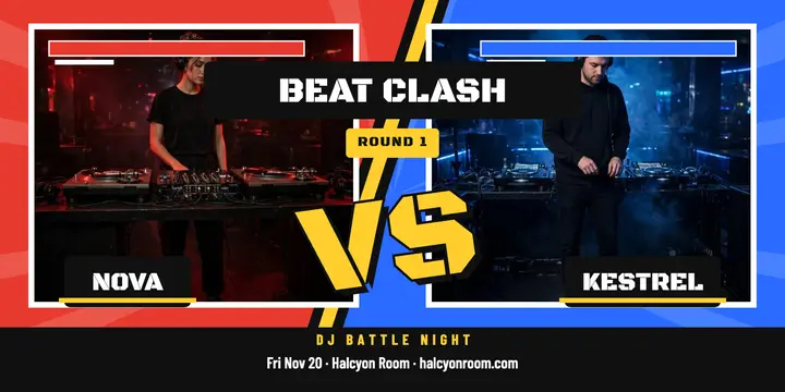 Beat Clash DJ battle versus post template