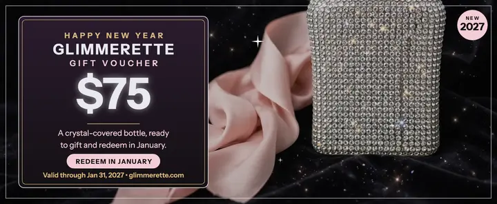Glimmerette New Year crystal gift voucher template