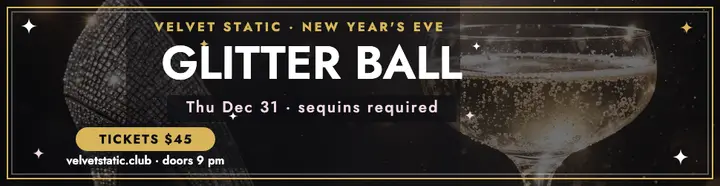 Velvet Static NYE Glitter Ball billboard template