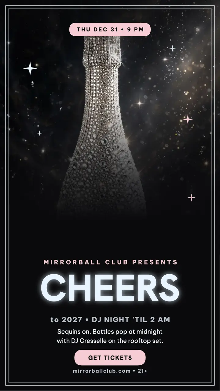Mirrorball NYE DJ night bedazzled story template