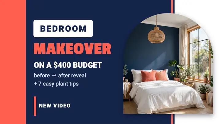 Bedroom makeover thumbnail template