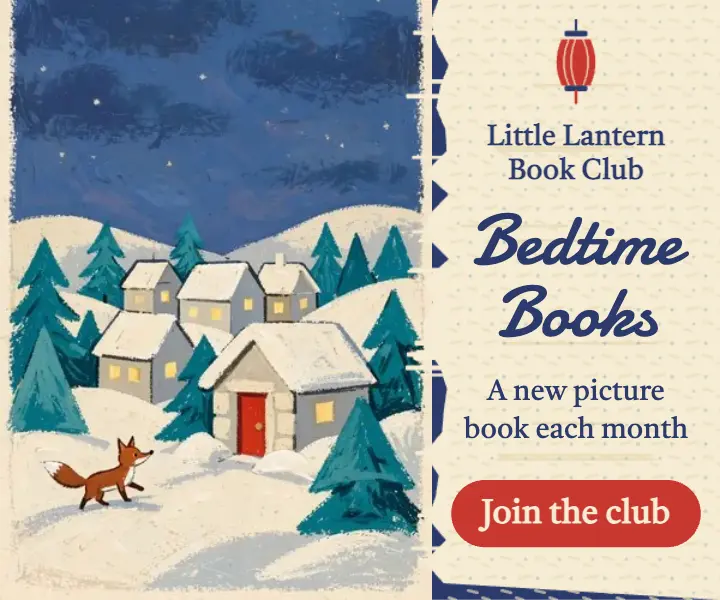 Little Lantern Book Club bedtime books ad: picture book club ad template