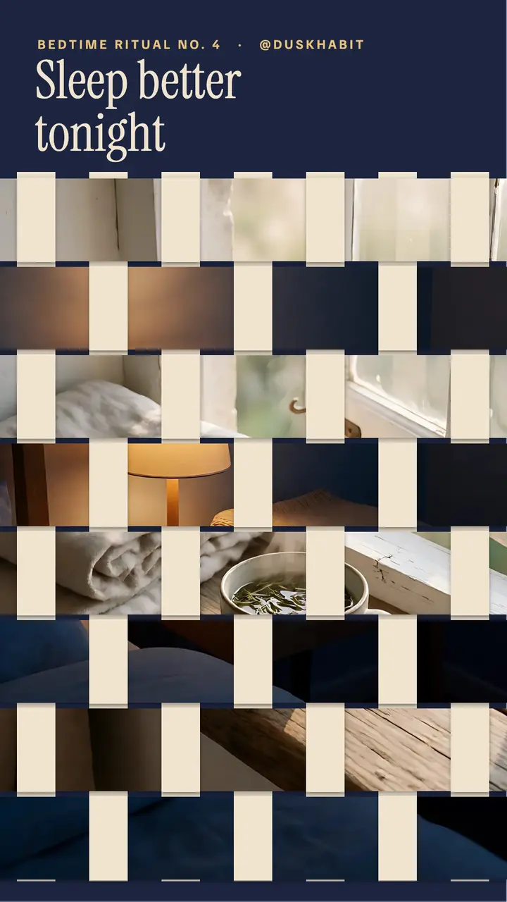 Bedtime ritual woven photo story: bedtime ritual story template