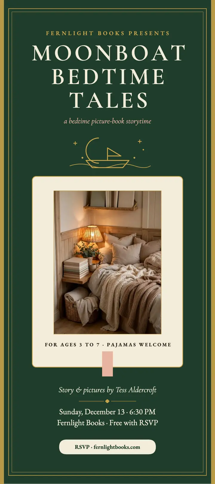 Moonboat Bedtime Tales storytime card template