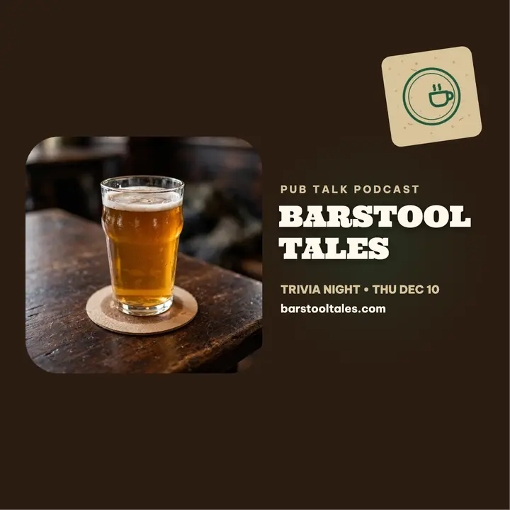 Barstool Tales pub talk podcast cover: pub talk podcast cover template