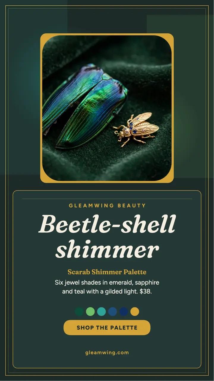 Gleamwing Scarab Shimmer palette story template