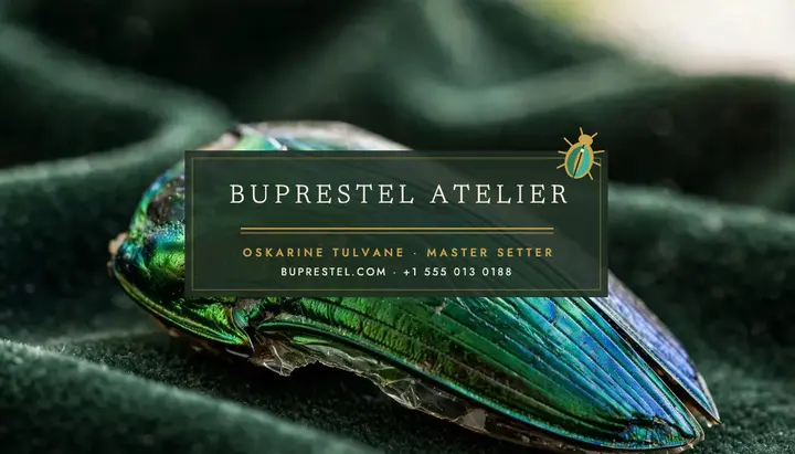 Buprestel Atelier jewelry business card template