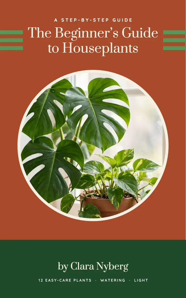 Beginner's guide to houseplants cover template