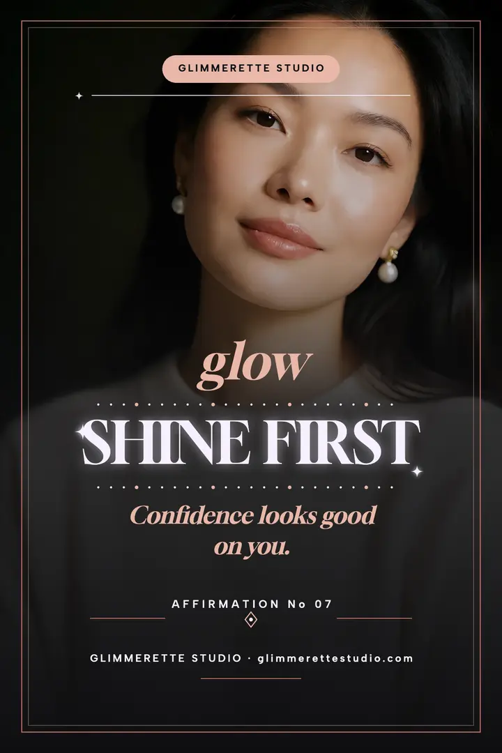 Glimmerette shine first bejeweled poster: affirmation quote poster template
