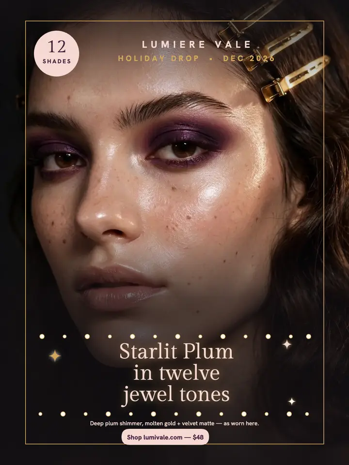 Lumiere Vale Starlit Plum portrait template