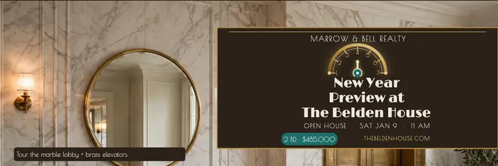 Belden House open house header, elevator dial template