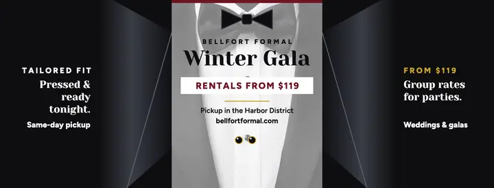 Bellfort Formal winter gala tuxedo cover template