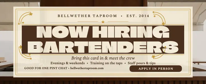 Bellwether Taproom bartender hiring voucher: bar hiring voucher template