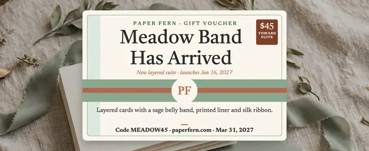 Paper Fern Meadow Band suite voucher template