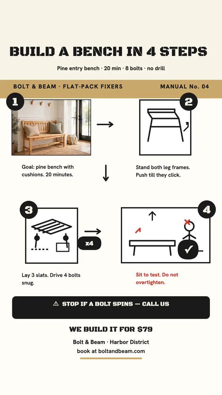 Bolt and Beam bench assembly manual template