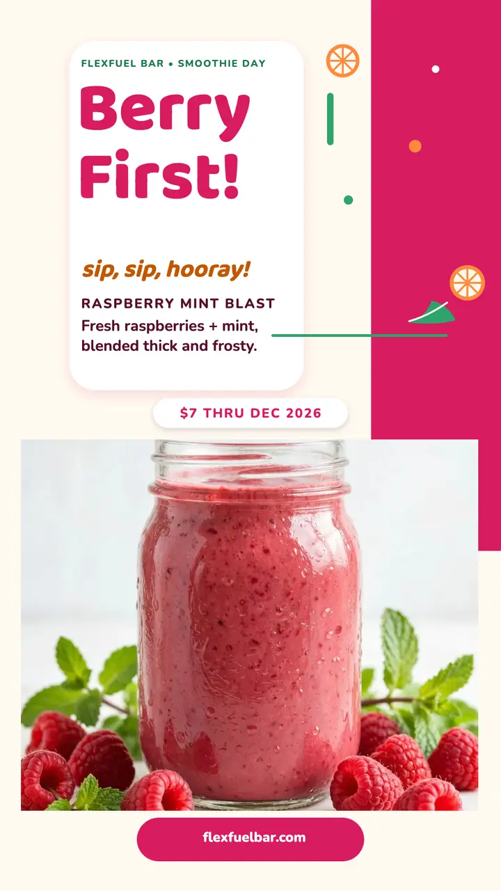 Berry First smoothie promo story template