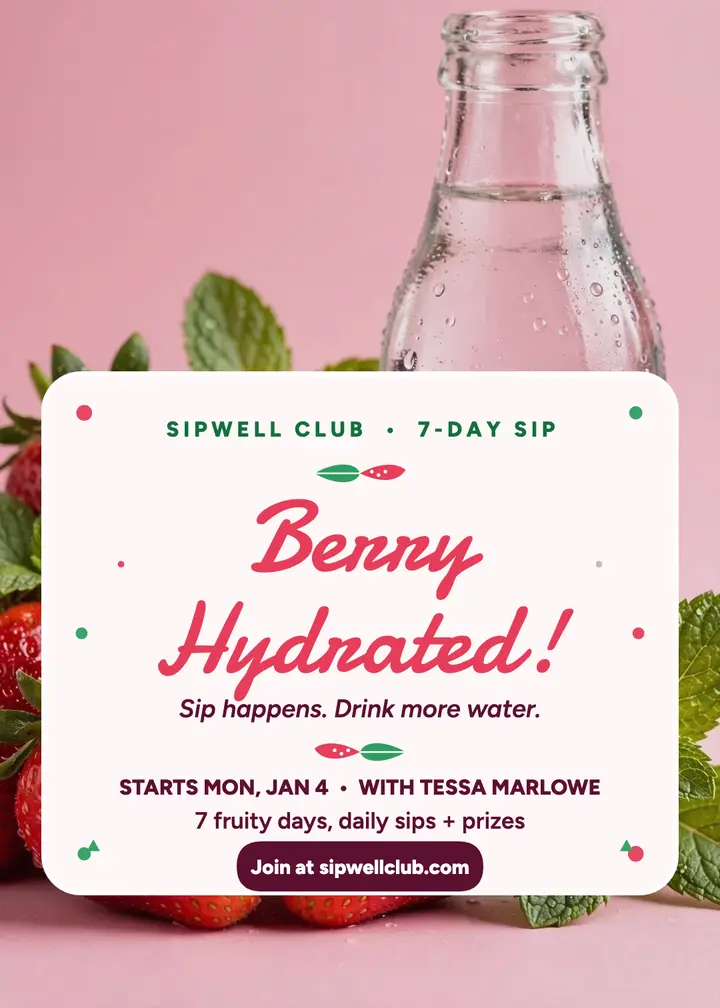 Berry Hydrated challenge, Sipwell Club: hydration challenge invitation template