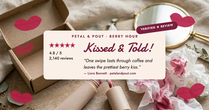 Berry lip tint kiss print review post template