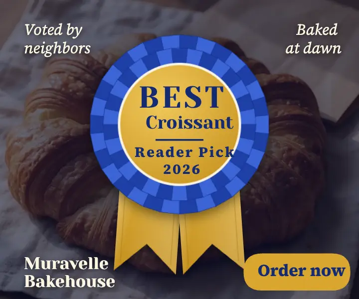 Muravelle Bakehouse best croissant rosette ad template