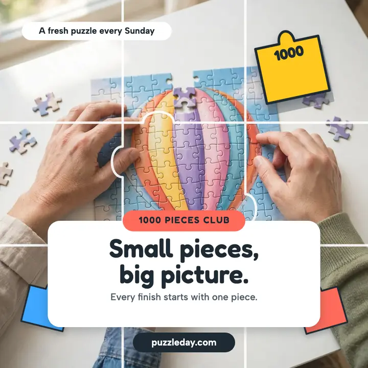 Small pieces big picture puzzle quote template