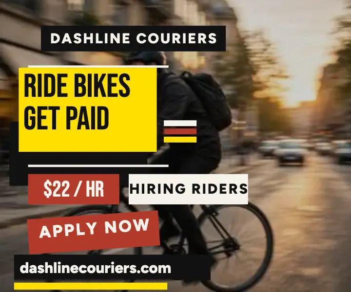 Dashline bike courier hiring ad template