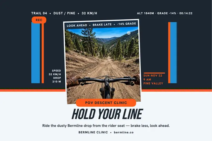 Bermline POV descent clinic postcard template