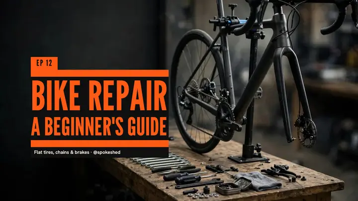 Bike repair beginner's guide YouTube thumbnail template