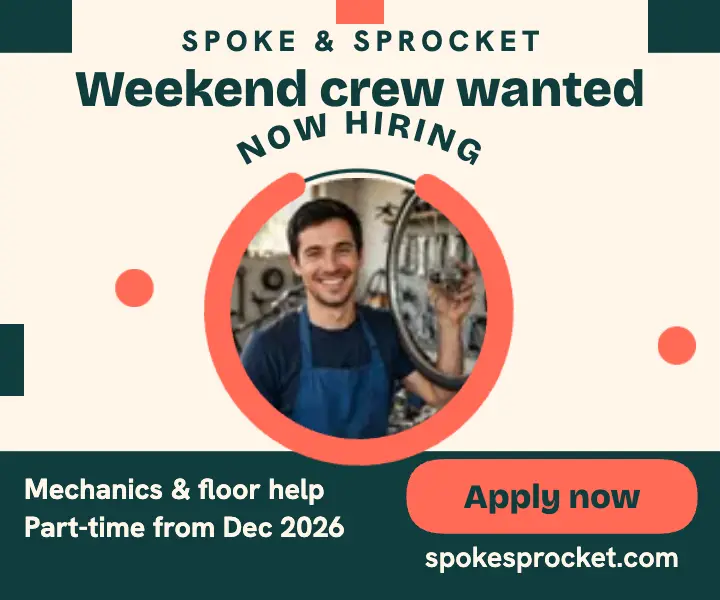 Spoke and Sprocket crew hiring ad template