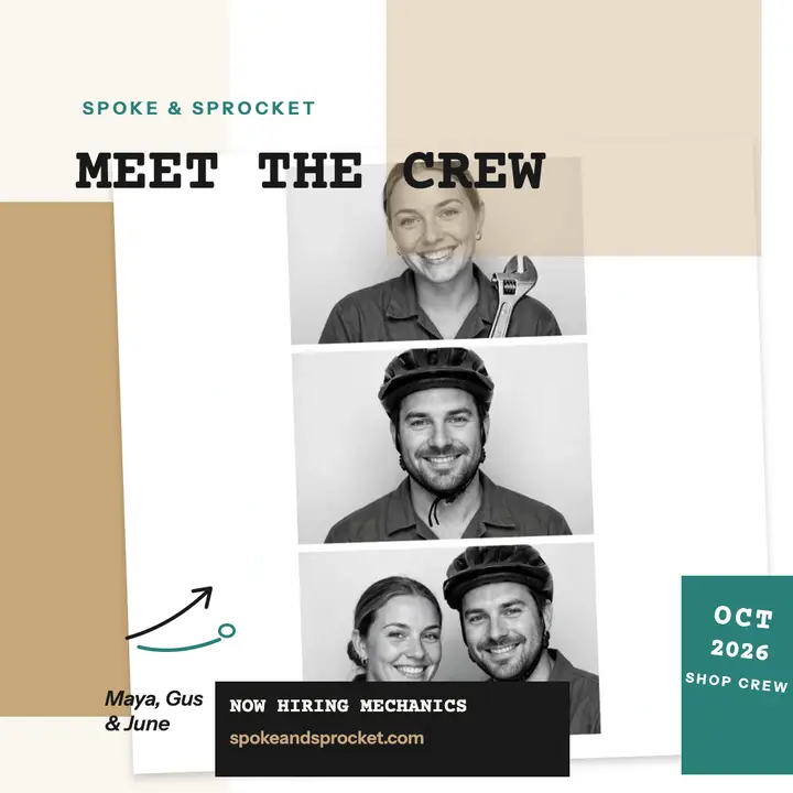 Spoke and Sprocket meet the crew strip: meet the crew post template