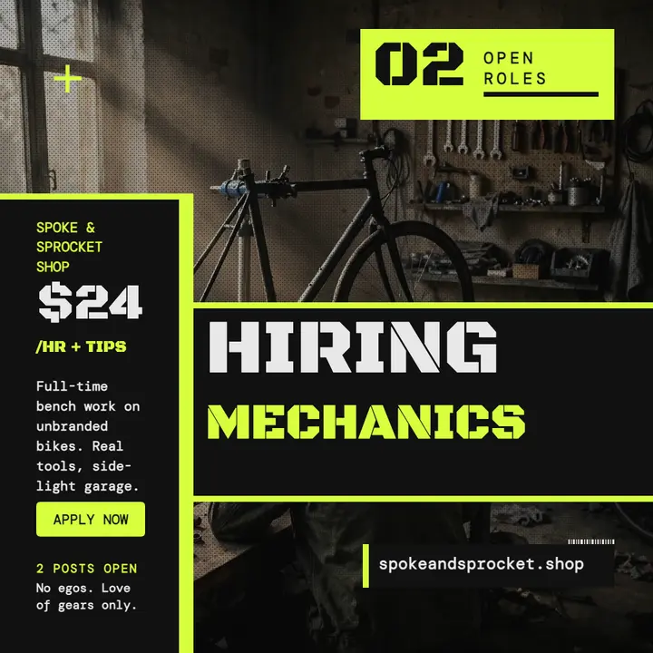 Spoke and Sprocket hiring mechanics dither post template
