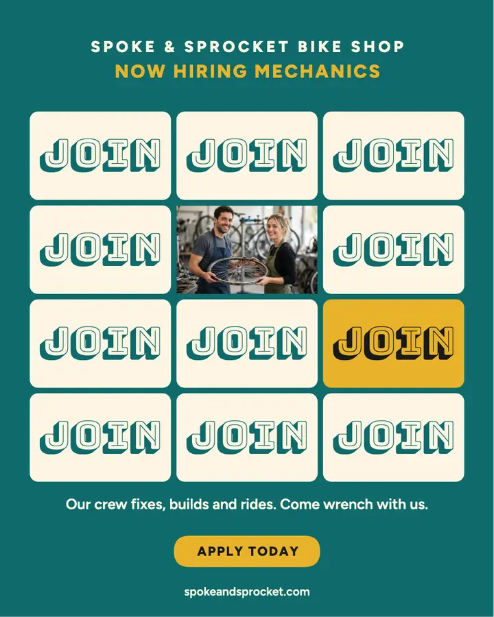 Spoke and Sprocket hiring grid post template