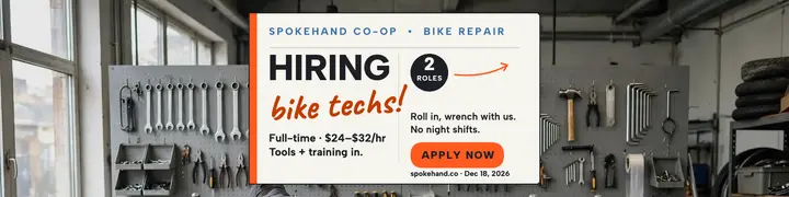Spokehand bike techs hiring banner template
